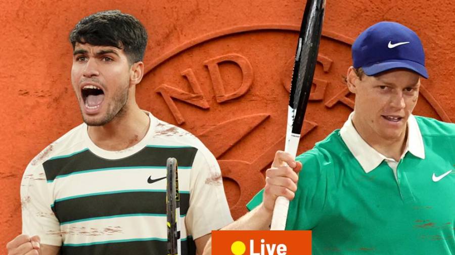 After today, seven of the past eight Grand Slam tournaments will have been won by Carlos Alcaraz and Jannik Sinner.