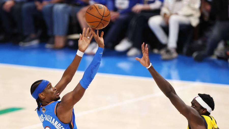 $![NBA Finals at Paycom Center on June 08, 2025 in Oklahoma City, Oklahoma. NOTE TO USER: User expressly]